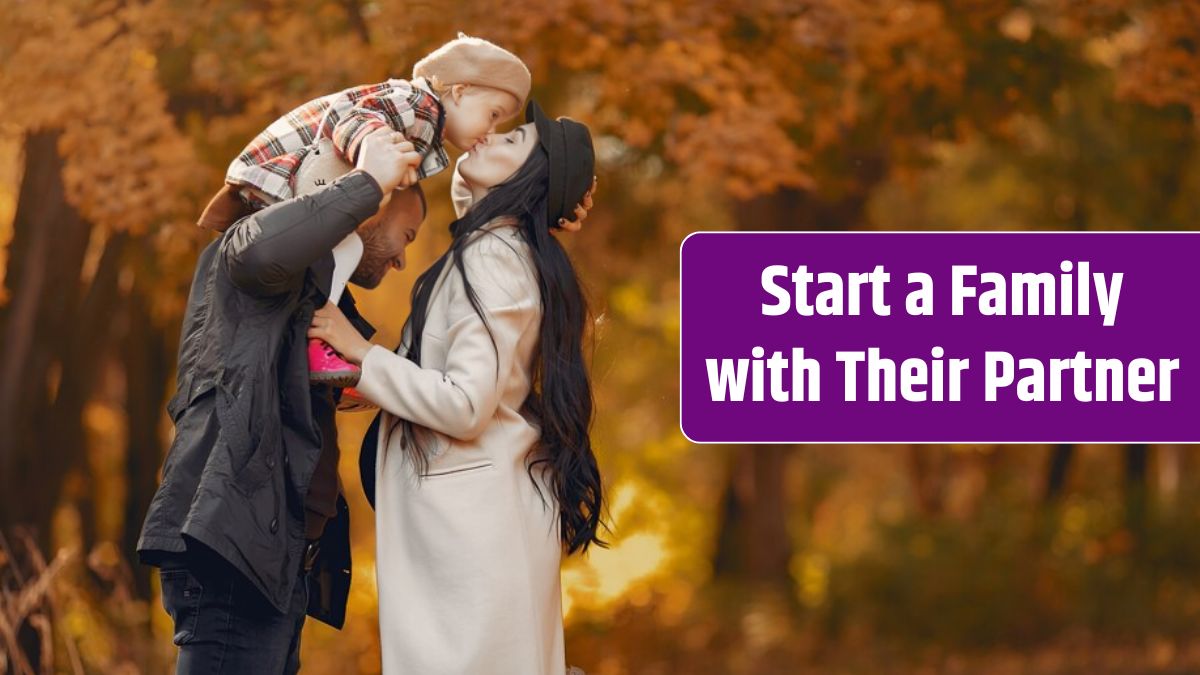 Family with little daughter in a autumn park.